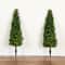 4ft. UV Resistant Artificial Boxwood Plant with Integrated Ground Stake (Indoor/Outdoor) - Set of 2
